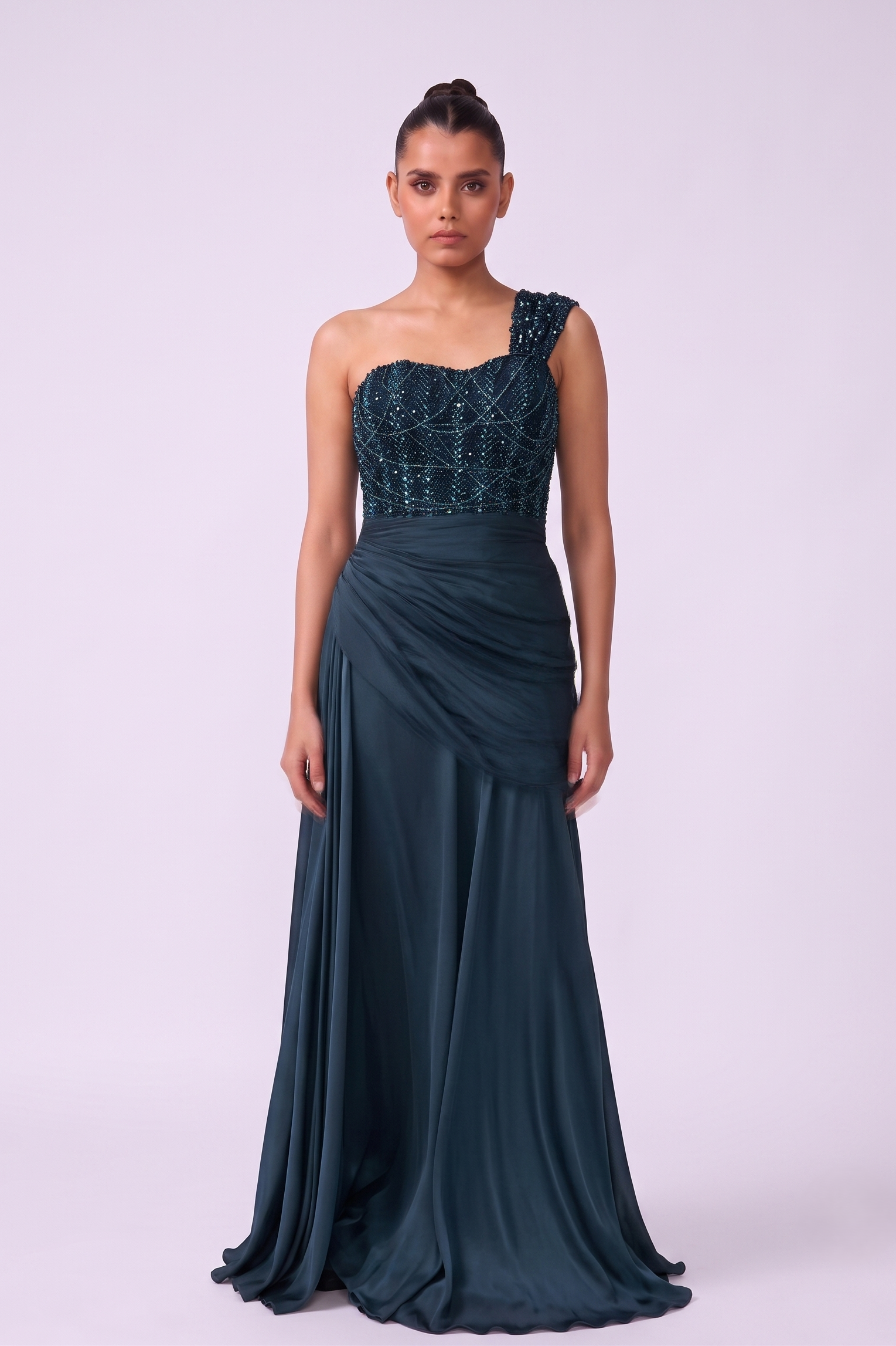 Teal Constellation Gown - Full View
