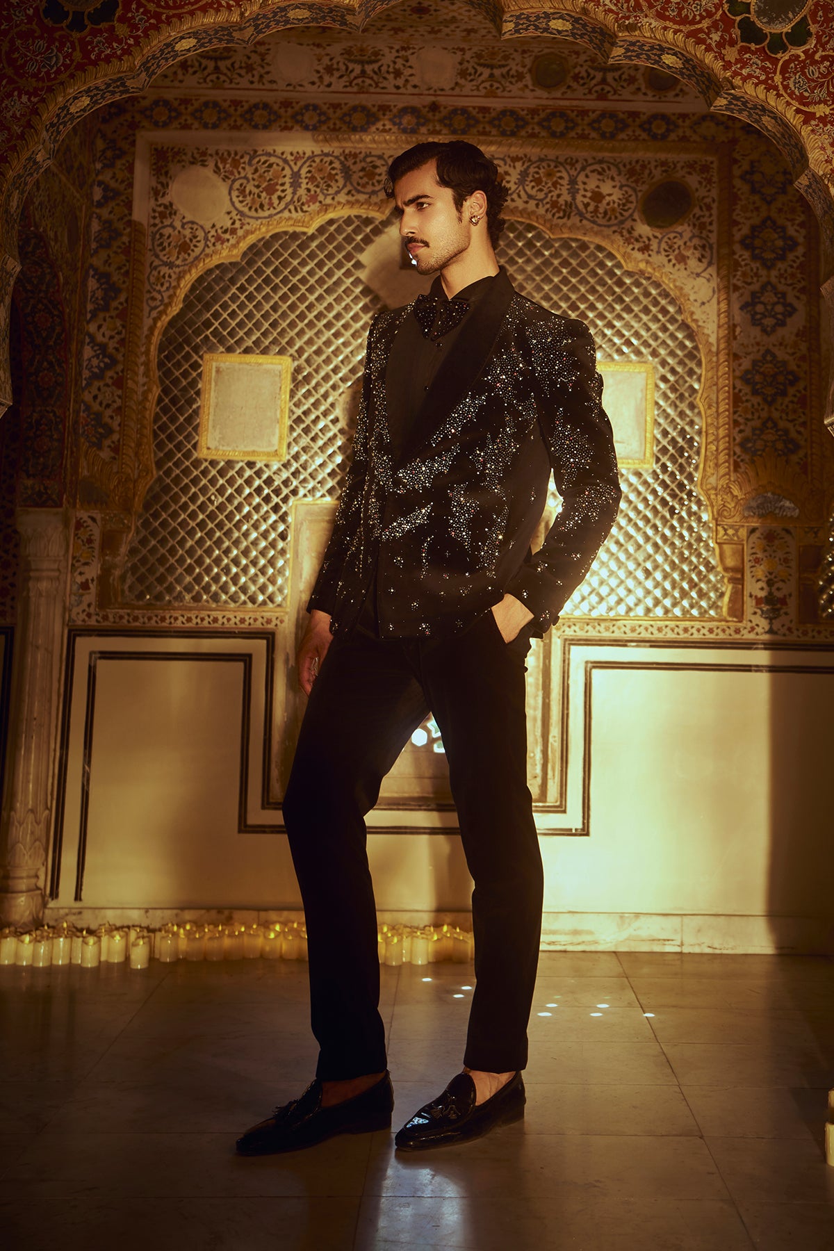 Midnight Sparkle Tuxedo Jacket