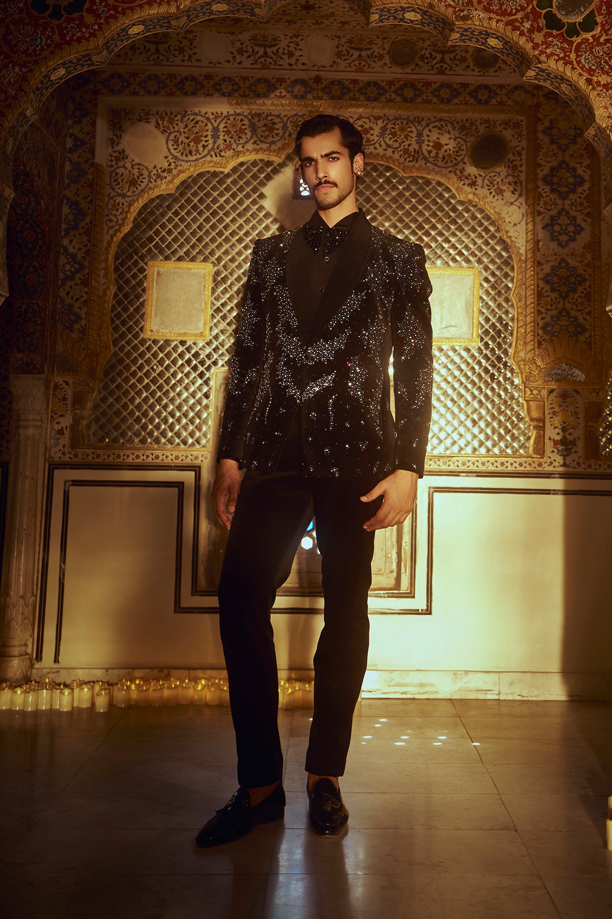 Midnight Sparkle Tuxedo Jacket