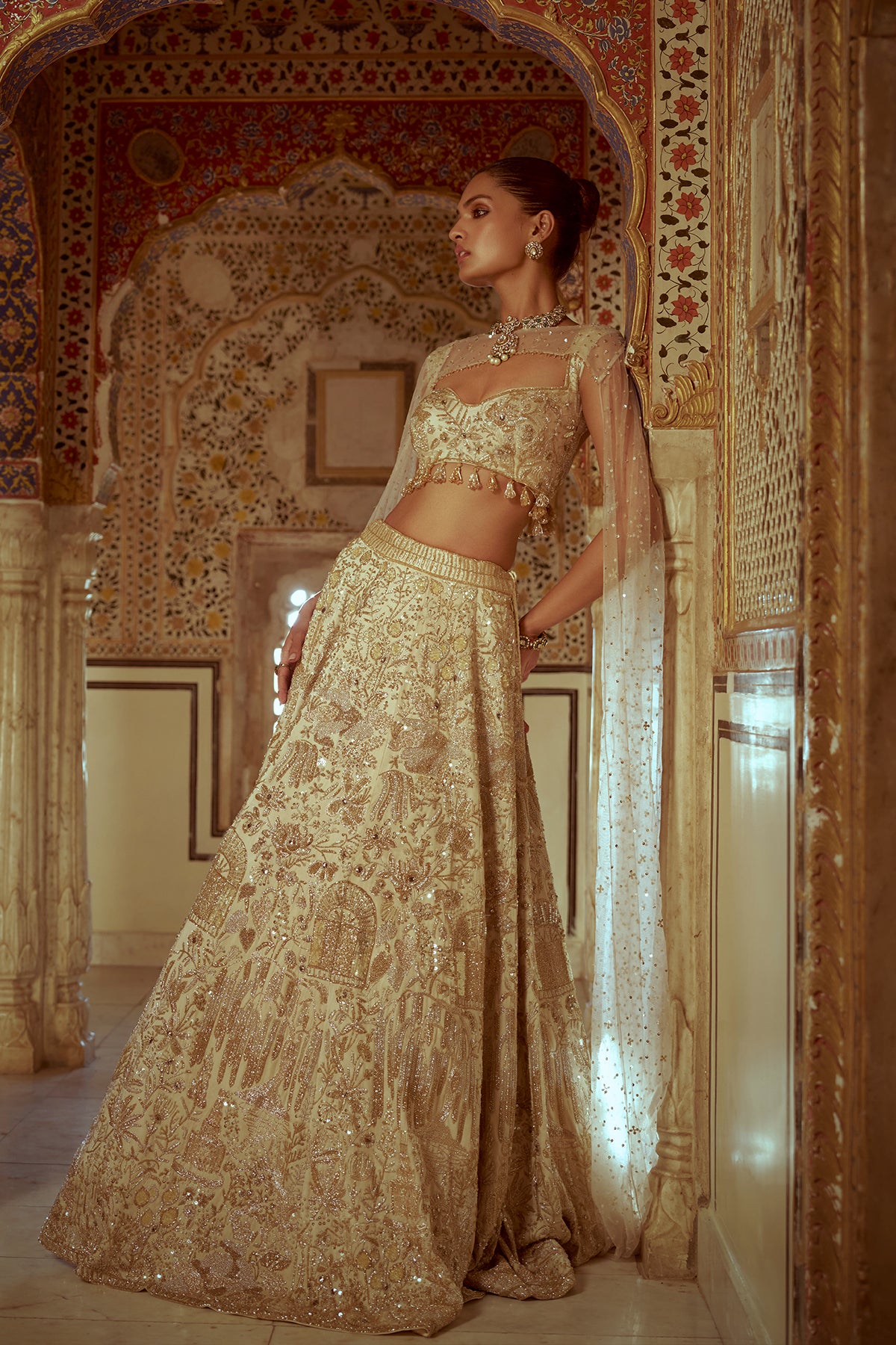 Gold Shimmer Lehenga Set