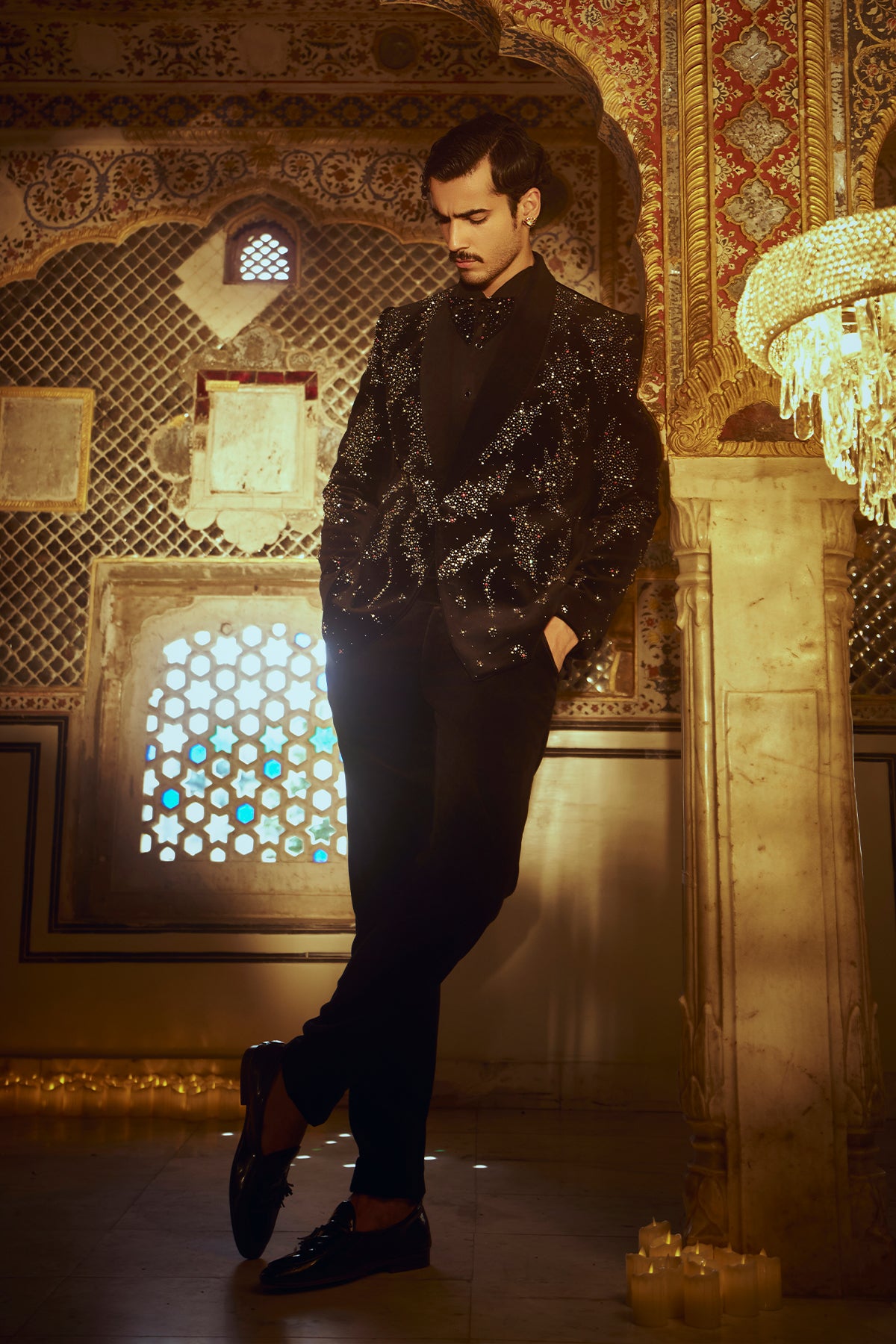 Midnight Sparkle Tuxedo Jacket