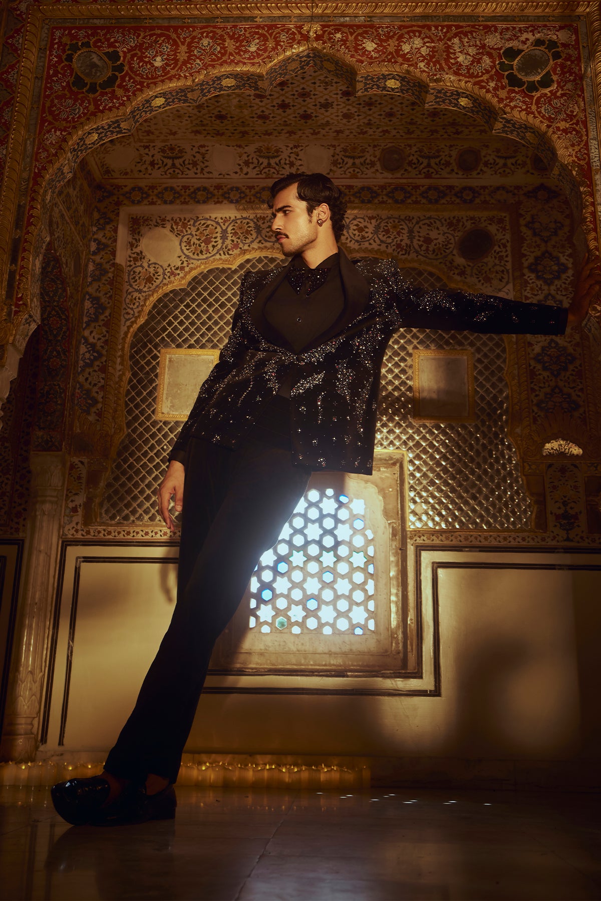 Midnight Sparkle Tuxedo Jacket