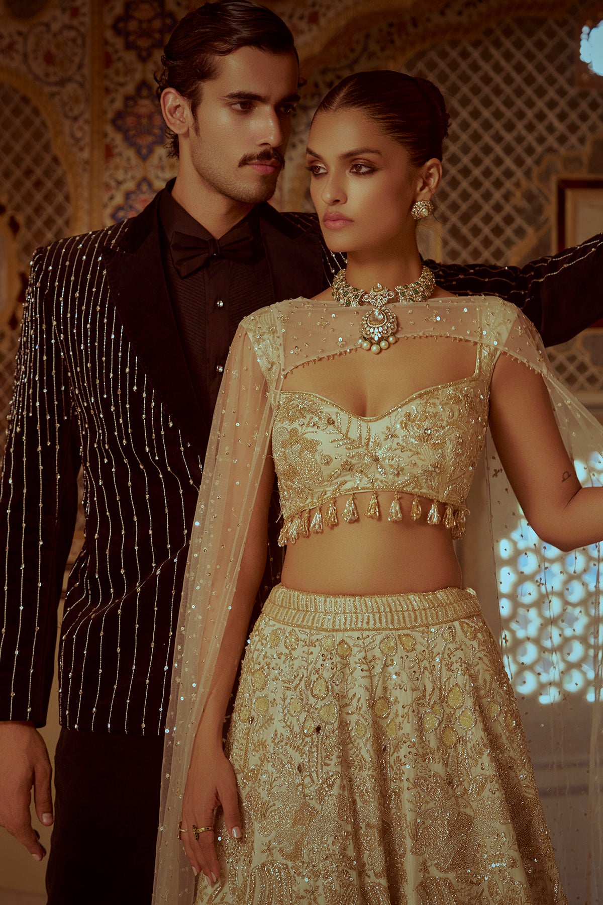 Gold Shimmer Lehenga Set