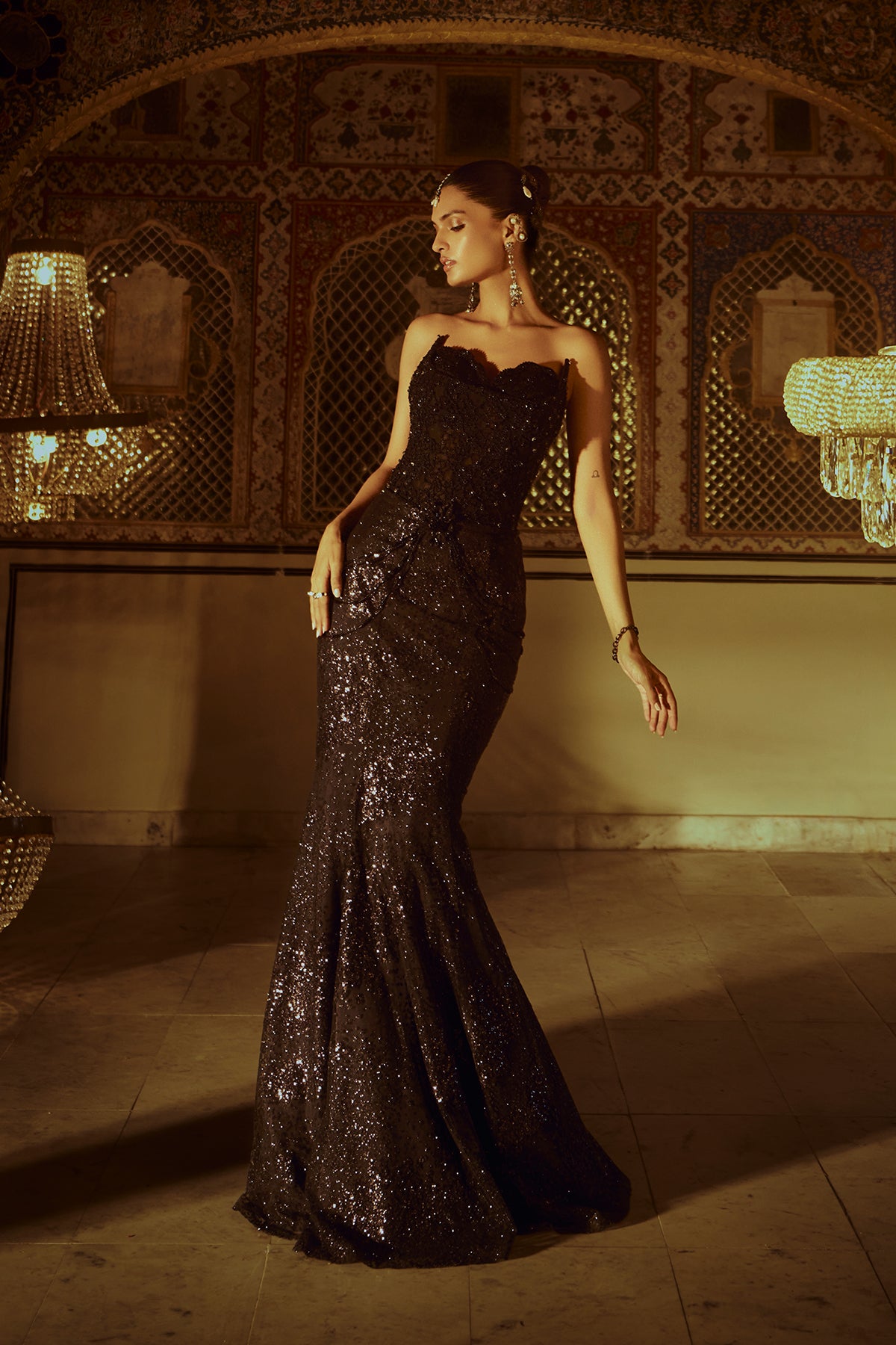 Midnight Mirage Sequin Gown