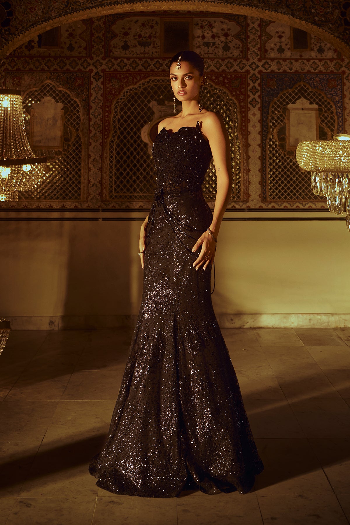 Midnight Mirage Sequin Gown
