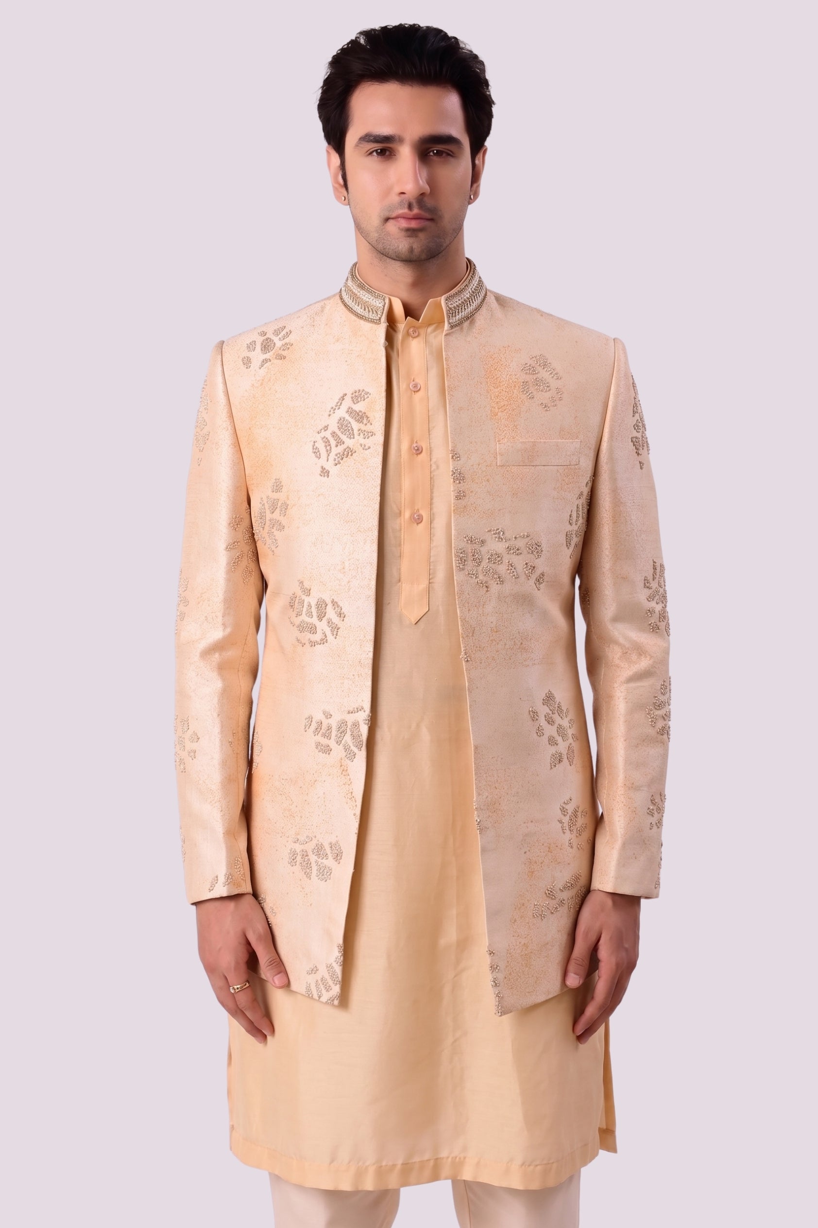 The Champagne Paisley Sherwani