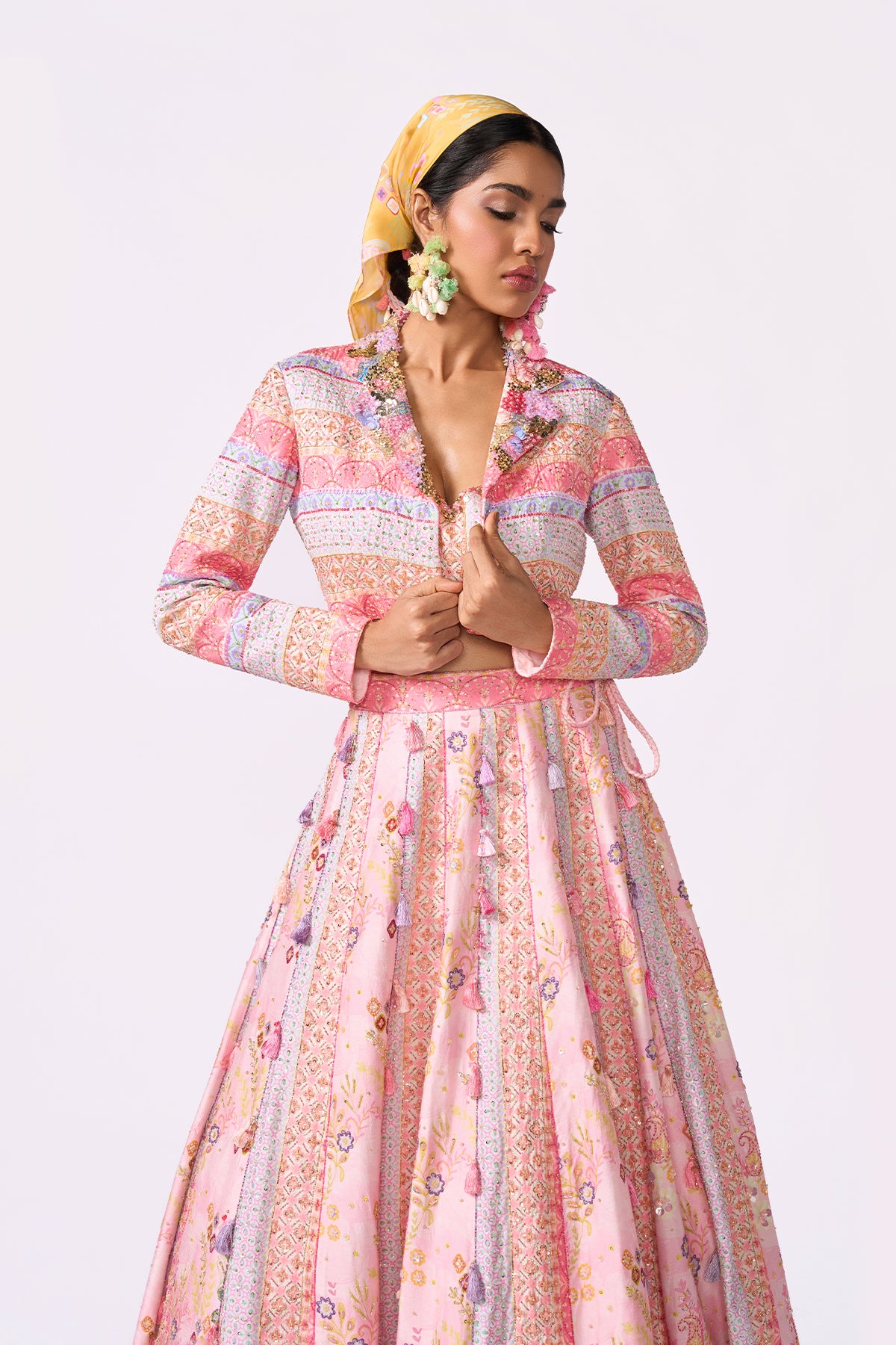 Pink Jacket Lehenga Set