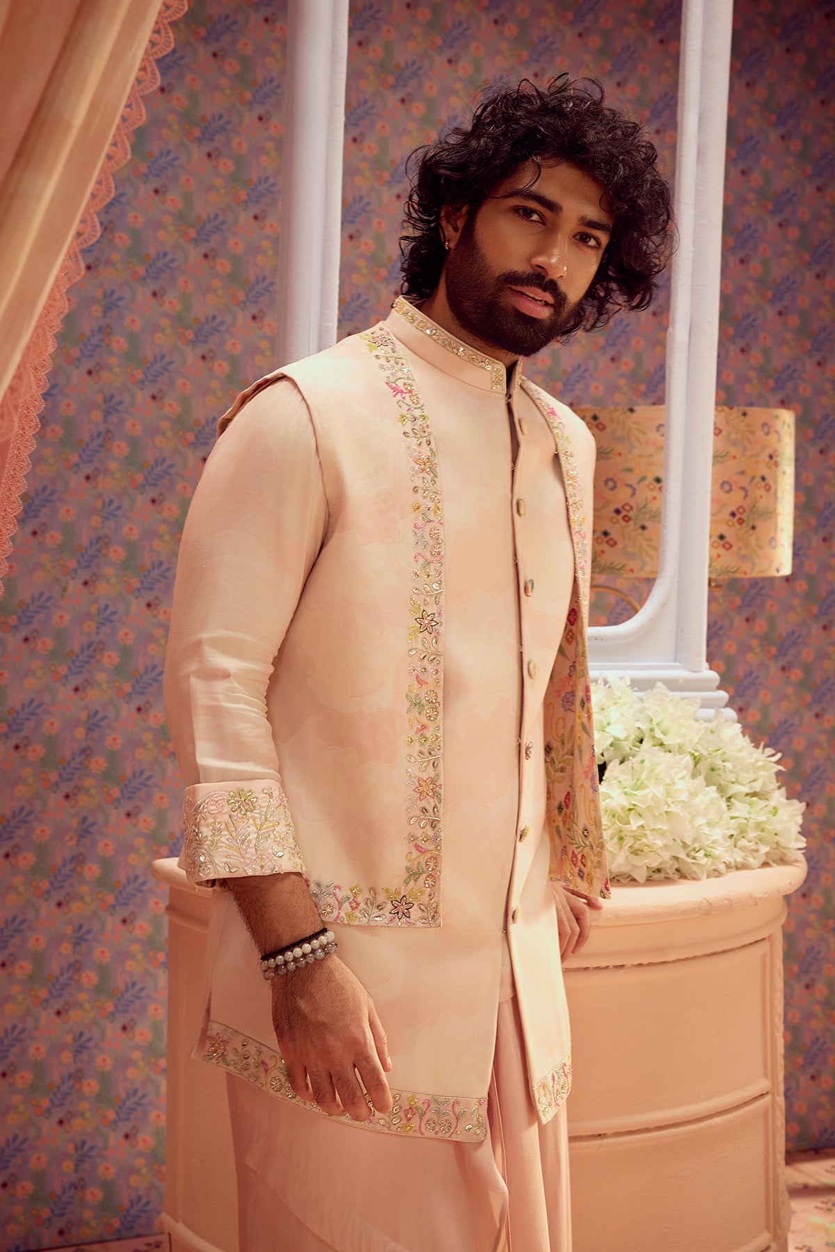 Pinkish-Peach Bandi Set