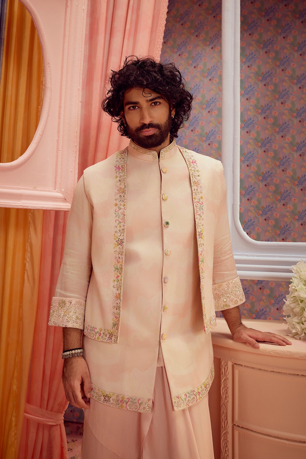 Pinkish-Peach Bandi Set
