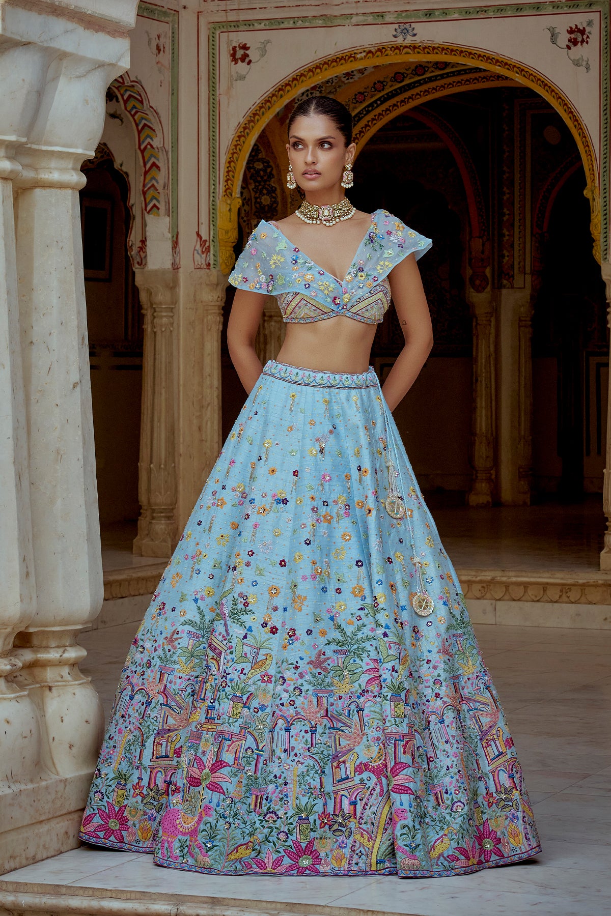 Azure Garden Lehenga Set
