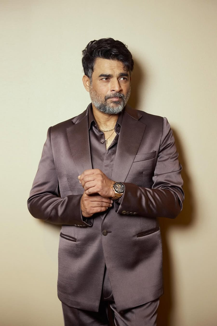 R. Madhavan's Charcoal Brown Tuxedo Suit