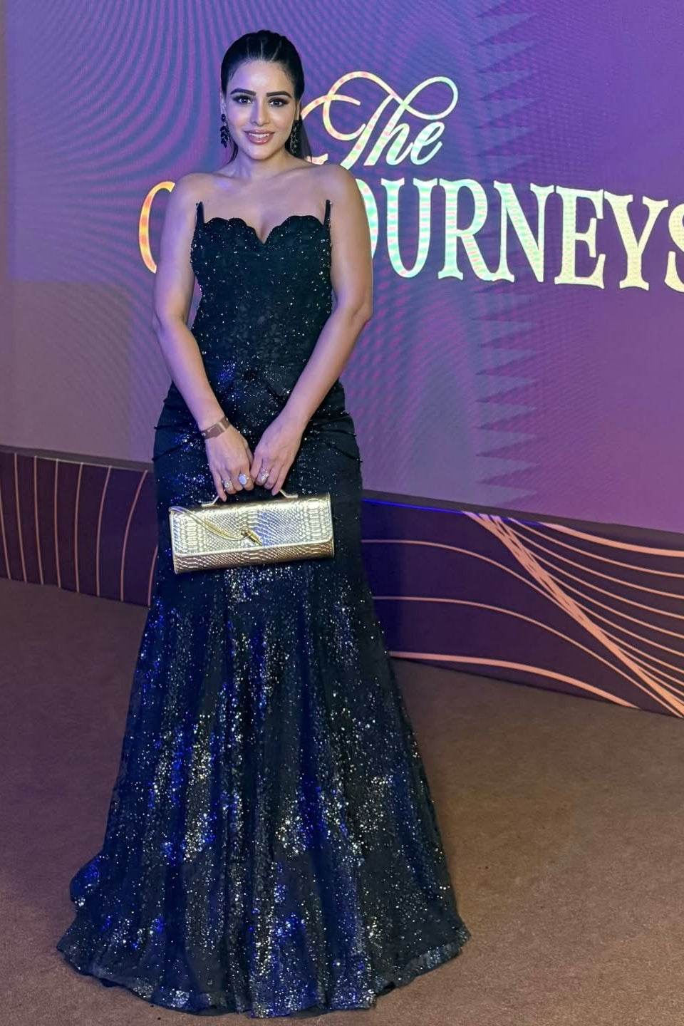 Rehaa Khann – Midnight Navy Sequin Mermaid Gown