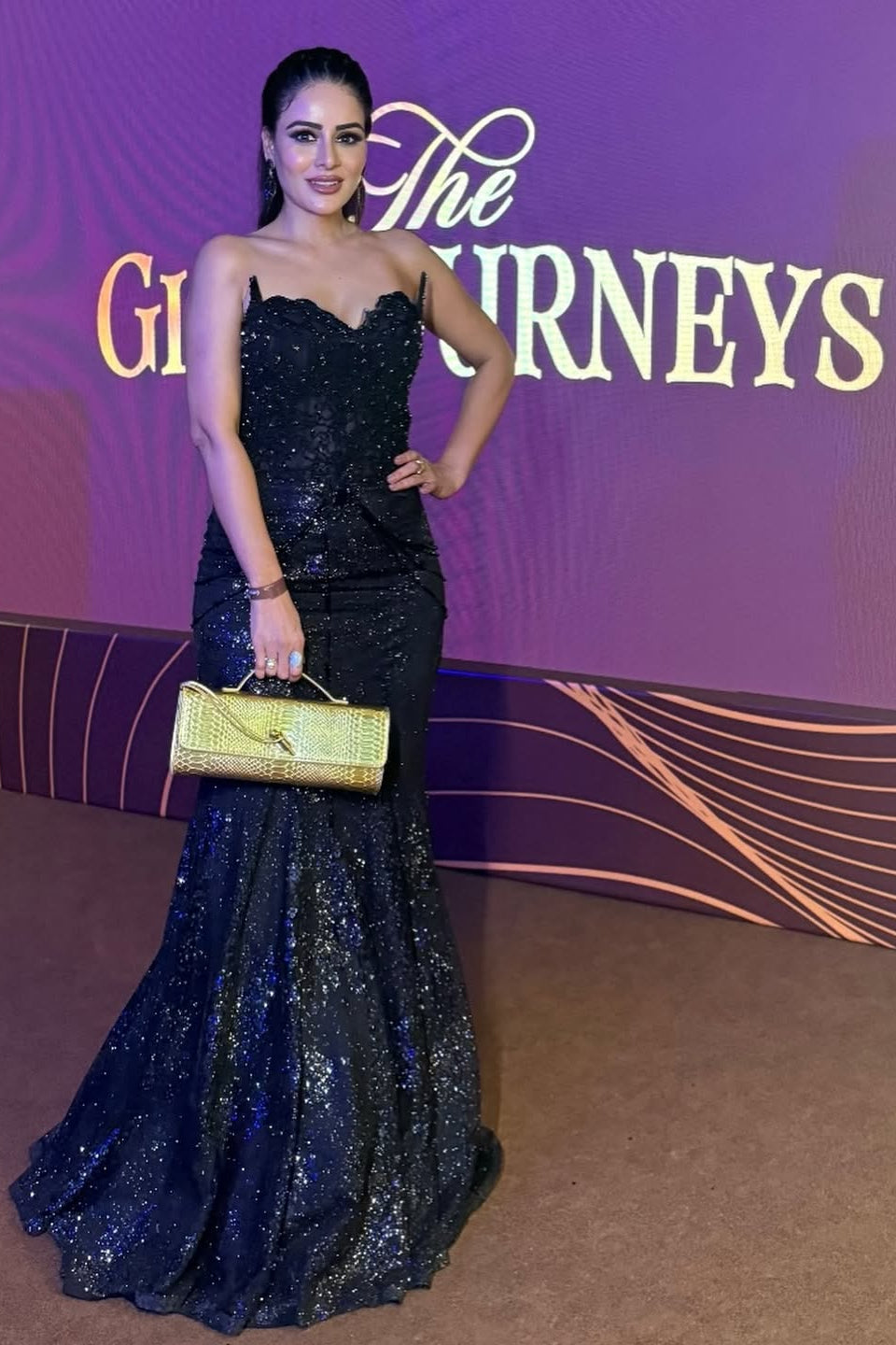 Rehaa Khann – Midnight Navy Sequin Mermaid Gown