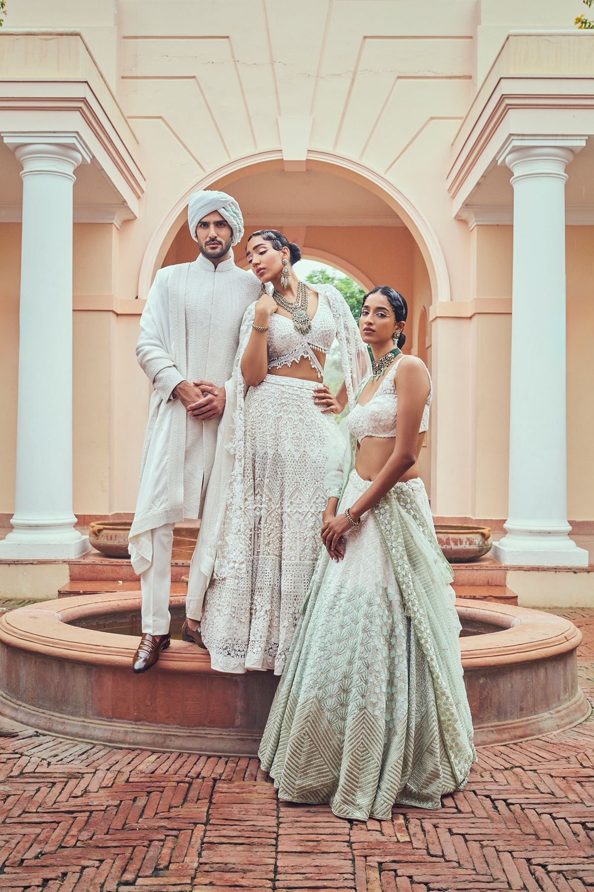Ivory Embellished Lehenga