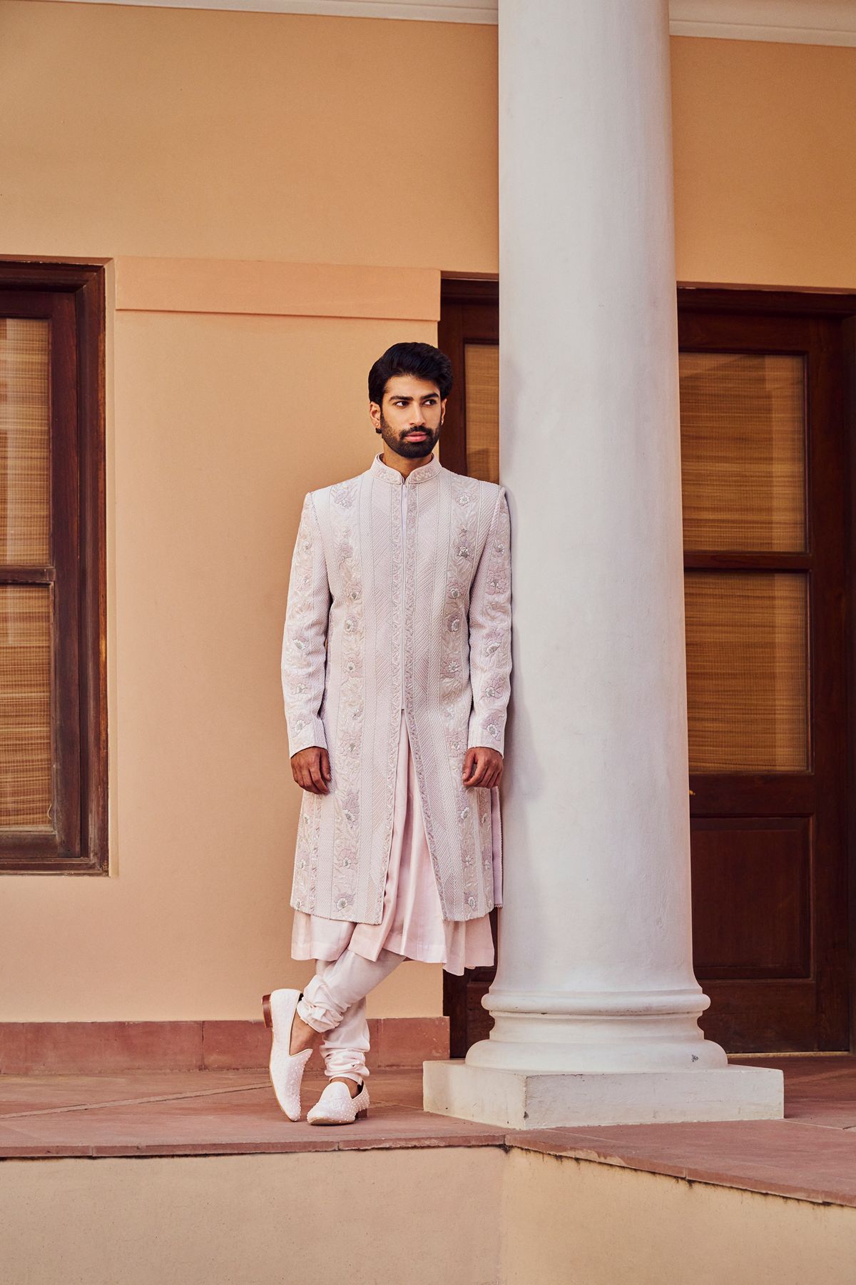 Soft Pink Signature Sherwani