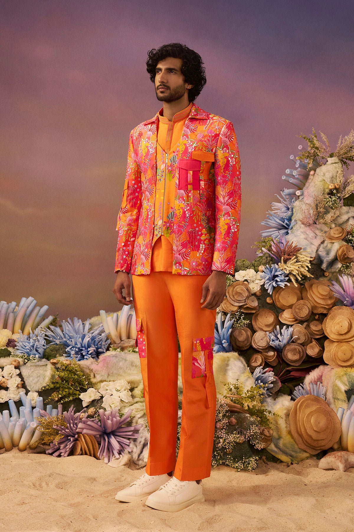 Pink Samundar Bomber Set