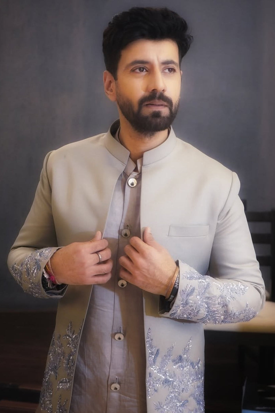 Karanvir Sharma in the Moonlit Sage Bandhgala