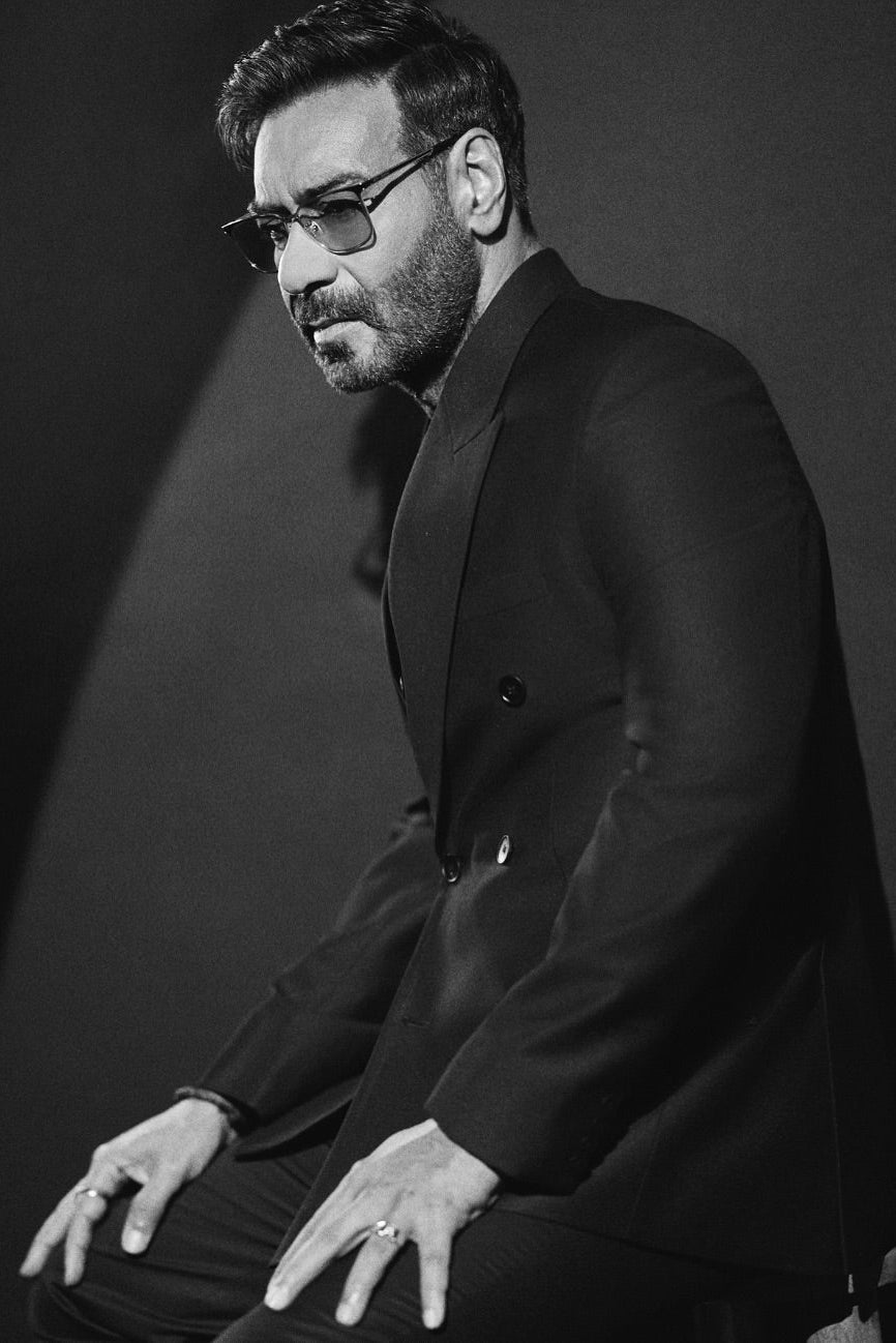 Ajay Devgn in All-Black Double-Breasted Blazer