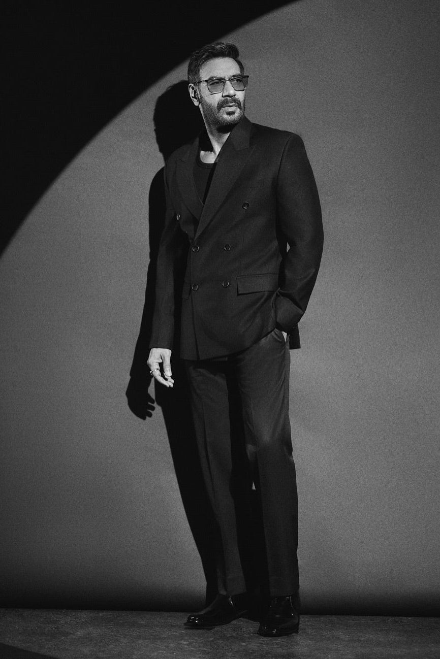 Ajay Devgn in All-Black Double-Breasted Blazer