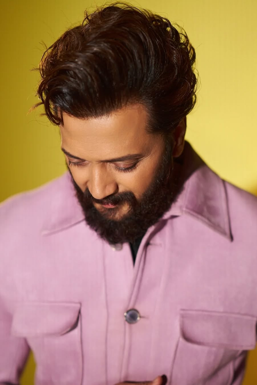 Riteish Deshmukh in Lilac Safari Suit