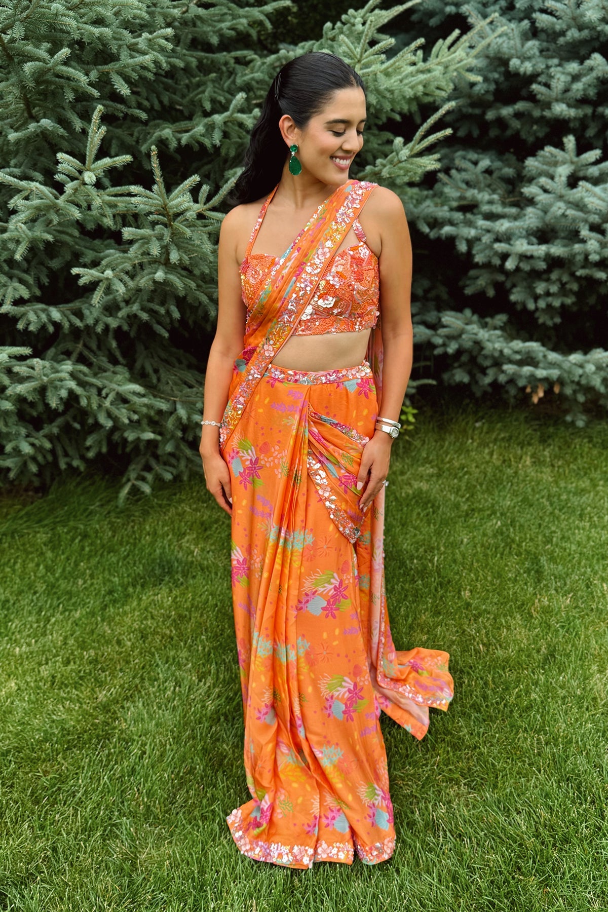 Shivani Bafna in Tangerine Dream Saree