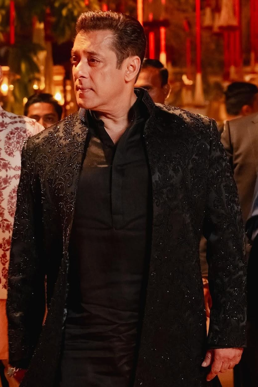Salman Khan in Black Embroidered Bandhgala
