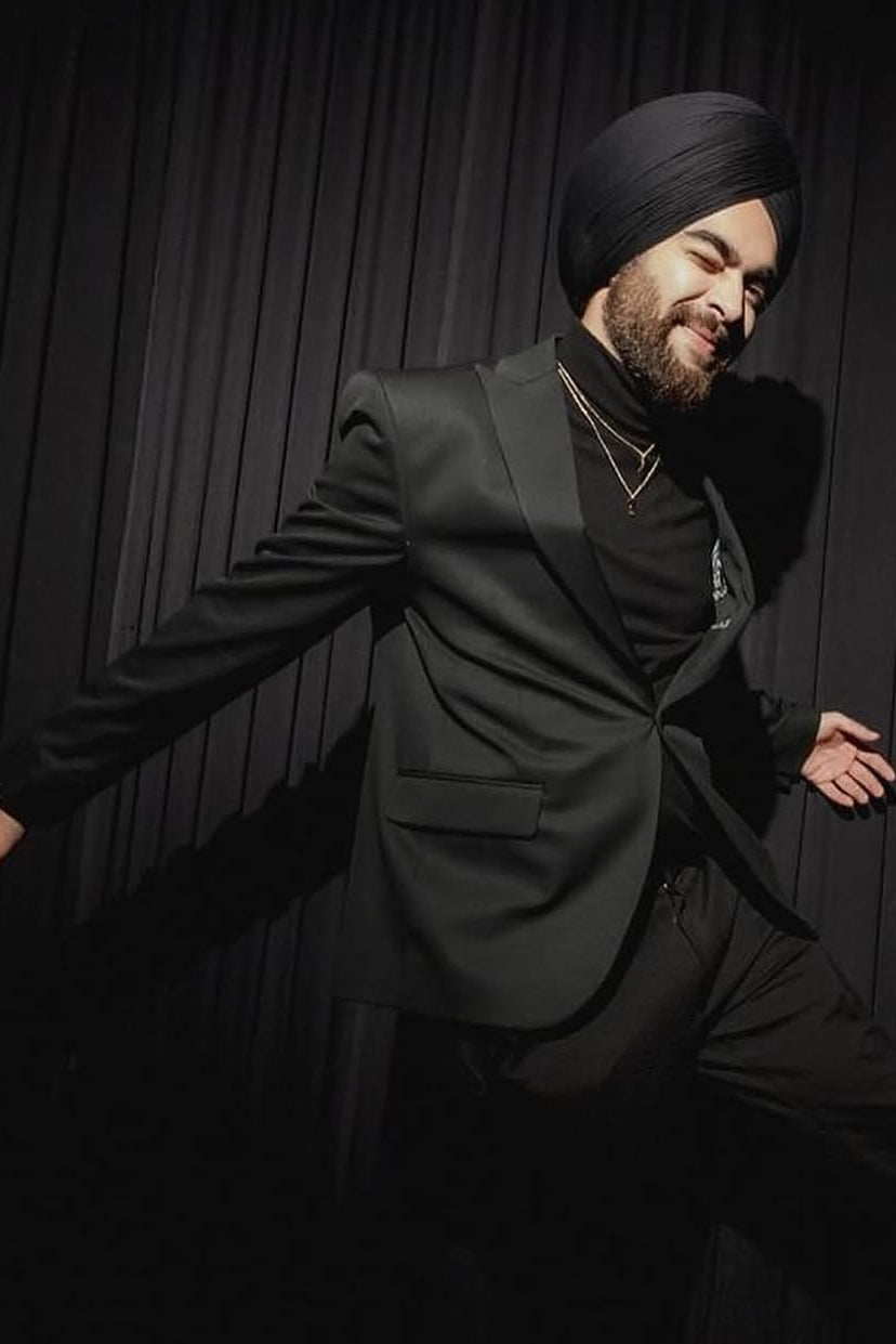 Manjot Singh in Midnight Black Suit